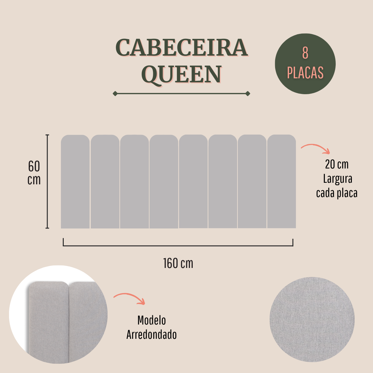 Cabeceira Queen 160x60 Cama Box Modulada Arredondada Linho Gelo - 4