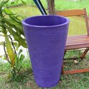 Ver mais imagens de Kit 3 Vaso Planta 75x50 Redondo Cônico Polietileno BGPLASTICOS V375K3 LILAS VIOLETA 008