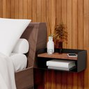 Ver imagem 2 de Mesa de Cabeceira Suspensa Preta em Aço Linha Home Padrão Morphi Design 45cm