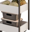 Ver imagem 6 de Carrinho Organizador Fruteira 3 Prateleiras Industrial Liss M24 Branco/preto - Mpozenato