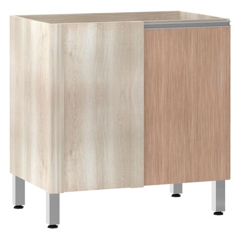 Balcão de Cozinha sem Tampo de Canto Reto Luciane 80cm 1 Porta Lis Luciane Móveis