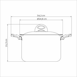 Espagueteira Alumínio Loreto Antiaderente 22 Cm 5,7l Grafite - Tramontina 20388022 - 3