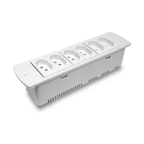 Caixa Regua 6 Tomadas Embutir Moveis Escritorio Home Office