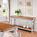 Ver imagem 4 de Aparador para Sala e Divisor de Ambiente 1 Prateleira 2004 Manchester Linz Móveis - Off White/imbuia