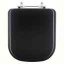 Ver imagem 1 de Assento Sanitário Poliéster Axis Ébano Fosco (Preto Fosco) para vaso Deca