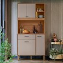 Ver imagem 2 de Armario de Cozinha Erva Doce 90 Cm 6 Portas e 1 Gaveta Ipe/fendy