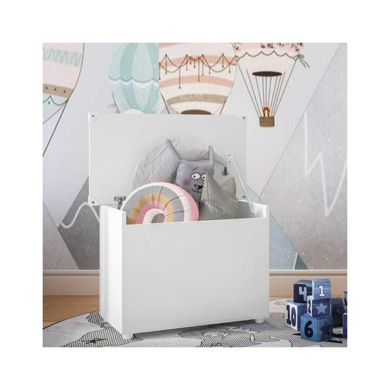 Baú Organizador Caixa de Brinquedos Multimóveis Branco