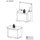 Ver imagem 4 de Baú Organizador Caixa de Brinquedos Pés Quadrados Multimóveis Branco