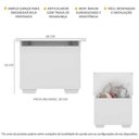 Ver imagem 3 de Baú Organizador Caixa de Brinquedos Pés Quadrados Multimóveis Branco