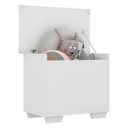 Ver imagem 2 de Baú Organizador Caixa de Brinquedos Pés Quadrados Multimóveis Branco