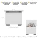 Ver imagem 3 de Baú Organizador Caixa de Brinquedos Pés Quadrados Multimóveis Branco/Cinza