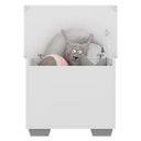 Ver imagem 5 de Baú Organizador Caixa de Brinquedos Pés Quadrados Multimóveis Branco/Cinza