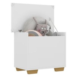 Baú Organizador Caixa de Brinquedos Pés Quadrados Multimóveis Branco/Natural - 2