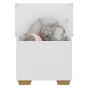 Ver imagem 5 de Baú Organizador Caixa de Brinquedos Pés Quadrados Multimóveis Branco/Natural