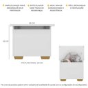 Ver imagem 3 de Baú Organizador Caixa de Brinquedos Pés Quadrados Multimóveis Branco/Natural