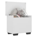 Ver imagem 2 de Baú Organizador Caixa de Brinquedos Pés Quadrados Multimóveis Branco/Preto