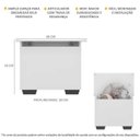 Ver imagem 3 de Baú Organizador Caixa de Brinquedos Pés Quadrados Multimóveis Branco/Preto