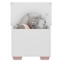 Ver imagem 5 de Baú Organizador Caixa de Brinquedos Pés Quadrados Multimóveis Branco/Rosa