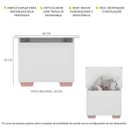 Ver imagem 3 de Baú Organizador Caixa de Brinquedos Pés Quadrados Multimóveis Branco/Rosa