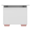 Ver imagem 6 de Baú Organizador Caixa de Brinquedos Pés Quadrados Multimóveis Branco/Rosa