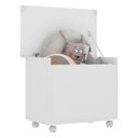 Ver imagem 2 de Baú Organizador Caixa de Brinquedos com Rodízios Multimóveis Branco