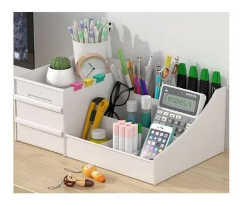 Organizador Prático Cosméticos Maquiagem Home Office Pincéis - 12