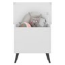 Baú Organizador Caixa de Brinquedos Retrô Multimóveis Branco/Preto - 5