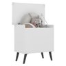 Baú Organizador Caixa de Brinquedos Retrô Multimóveis Branco/Preto - 2