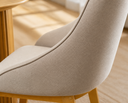 Ver imagem 2 de Conjunto Mesa Jantar 1,60m Amadeirado 4 Cadeira Verona Linho Bege Luxo