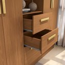 Ver imagem 7 de Guarda-roupa 4 Portas de Bater com Espelho Kappesberg Canela 160cm