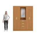 Ver mais imagens de Guarda-roupa 4 Portas de Bater com Espelho Kappesberg Canela 160cm