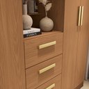 Ver imagem 6 de Guarda-roupa 4 Portas de Bater com Espelho Kappesberg Canela 160cm