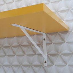 Prateleira Amarela 80 X 25cm Com Suporte Mao Francesa - 4