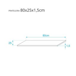 Prateleira Amarela 80 X 25cm Com Suporte Mao Francesa - 3