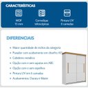 Ver imagem 4 de Conjunto Quarto de Casal Completo England em MDF Branco/Freijó