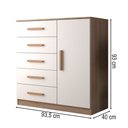 Ver imagem 3 de Cômoda New Monaco 1 Porta 5 Gavetas Demolição/branco - Evidencia Móveis