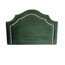 Ver imagem 1 de Cabeceira Solteiro Provençal Veludo Verde - Tachas Prata