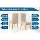 Ver imagem 2 de Conjunto: Mesa Sala Jantar Celeste C/ Tampo Madeirado C/ Vidro Retangular 160x90cm e 6 Cadeiras Lia