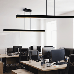 Luminária Pendente Linear 120cm 32w 4000k Led Bivolt Moderno Lu34037-pt - 4