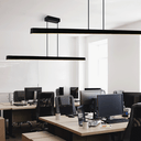 Ver imagem 4 de Luminária Pendente Linear 120cm 32w 4000k Led Bivolt Moderno Lu34037-pt