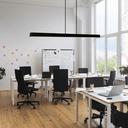 Ver imagem 2 de Luminária Pendente Linear 120cm 32w 4000k Led Bivolt Moderno Lu34037-pt