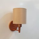 Ver imagem 4 de Arandela Cilíndrica Md-2009 Base Cobre Cúpula em Tecido 14x15cm Palha - Bivolt