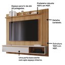 Ver imagem 5 de Painel para Tv até 60 Polegadas 100% Mdf Panamá Plus com 1 Porta e Nicho Permóbili Nature/off White