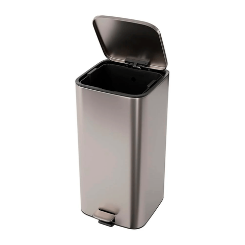 Lixeira Quadrada com Pedal Deca 28l Inox - Deca Deca Metais