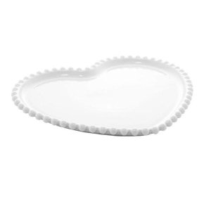 Prato em Porcelana Wolff Coração Beads Bon Gourmet