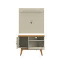 Ver imagem 5 de Rack e Painel Sirius 90cm Ideal para Apartamento Moderno:off White / Cinamomo