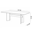 Ver imagem 6 de Mesa de Jantar 8 Lugares Retangular Orgânico 220cm Serenity B05 Amêndoa Cinamomo - Lyam Decor