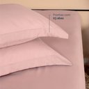 Ver imagem 3 de Kit 2 Fronhas Slim com 3 Abas 50cm X 70cm Micropercal 200 Fios - Rose - 100% Poliéster