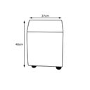 Ver imagem 2 de Puff Leo com Rodízios Plástico Corano Preto Gran Belo