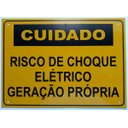 Ver imagem 1 de Placa Cuidado - Geração Própria - Padrão Energisa, Cemig, Enel Goias, Eletrobras - Tam 18x25 c